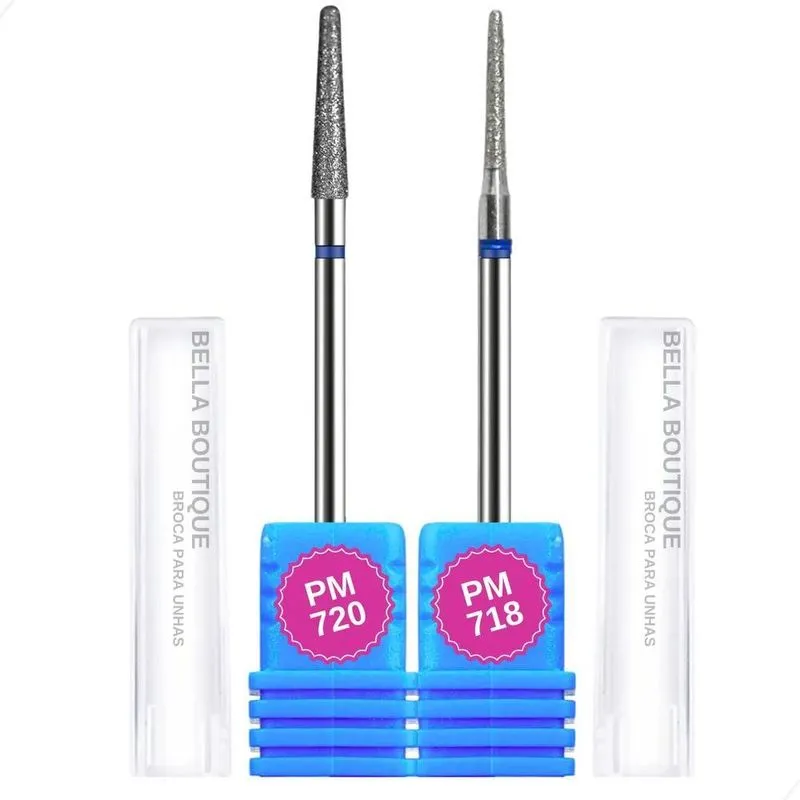 3x Broca Diamantada 720 E 718 Microdont Acabamento Cuticula
