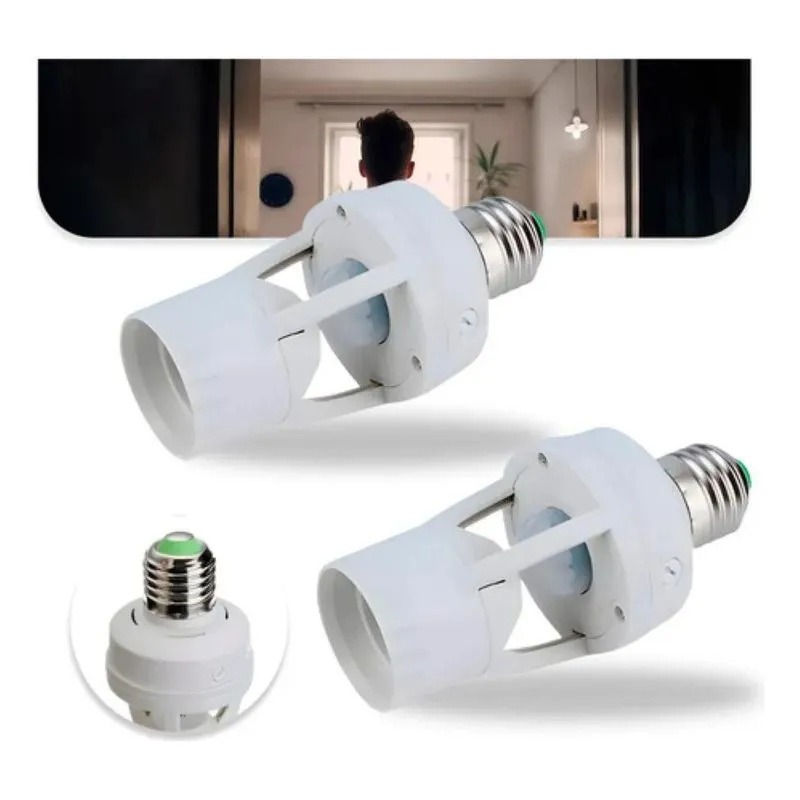 Kit 2 Sensor De Presença Com Fotocélula Bocal E27