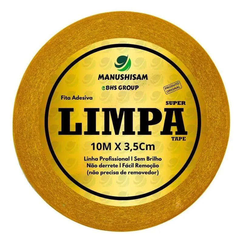 3x Fita Adesiva Bhs Limpa Tape 10m Transparente