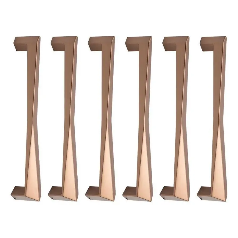 6 X Puxador Guarda Roupas Moderno Armario Gaveta Gliss 192mm