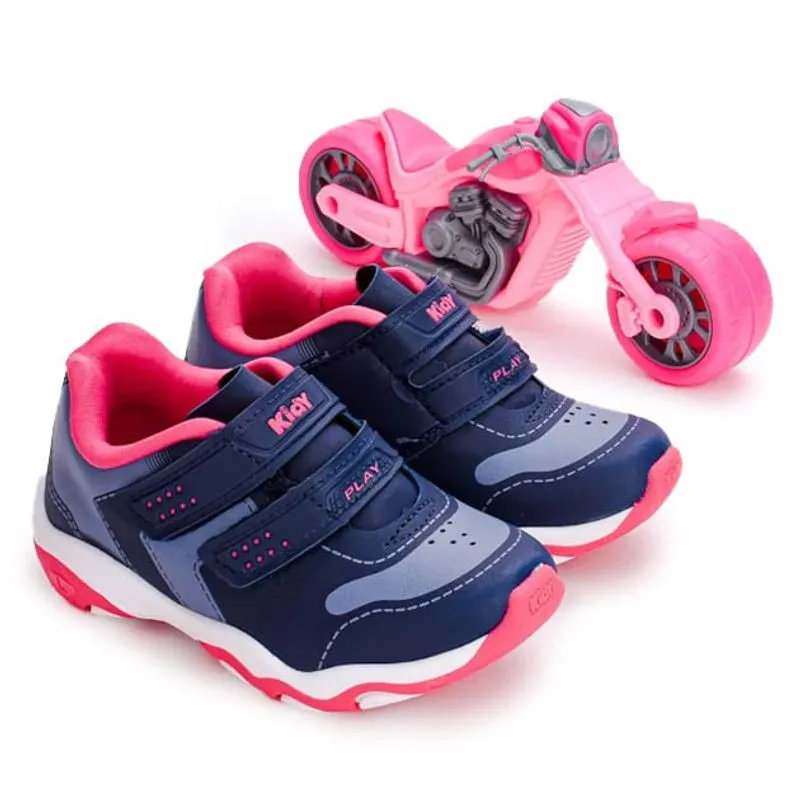 Tênis Kidy Play Com Brinquedo Infantil Marinho MARINHO/AZUL PINK - 28