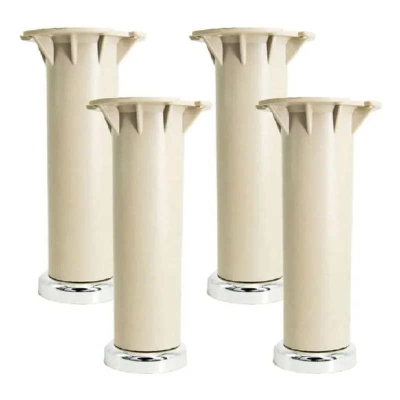 Pé Armário Cozinha Regulagem Itatiaia Kit Com Marfim