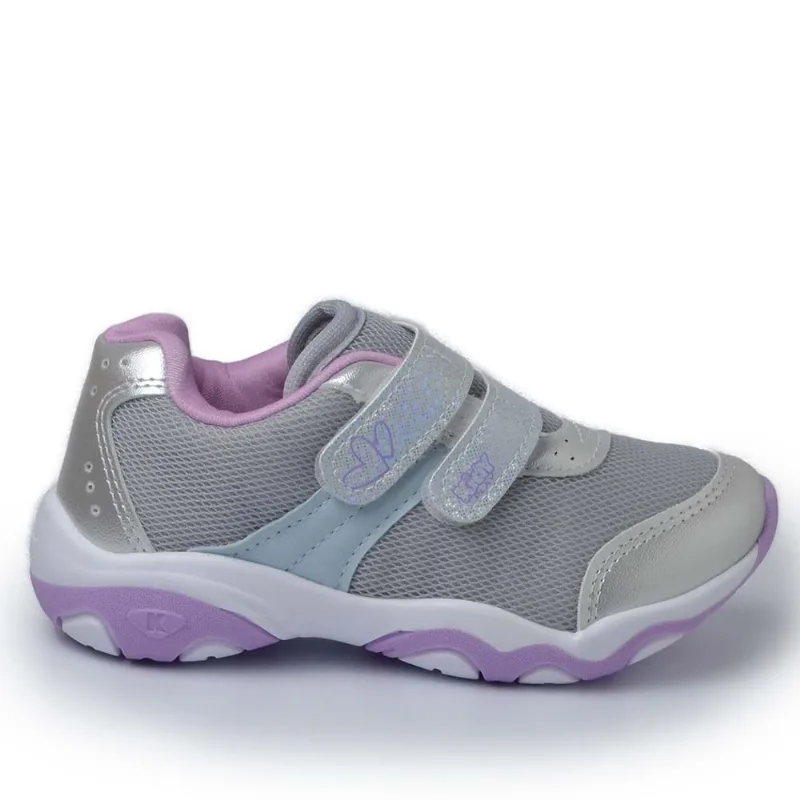 Kit Tênis Infantil Kidy Feminino Play 007-1818 2118 PRATA/LILAS 28