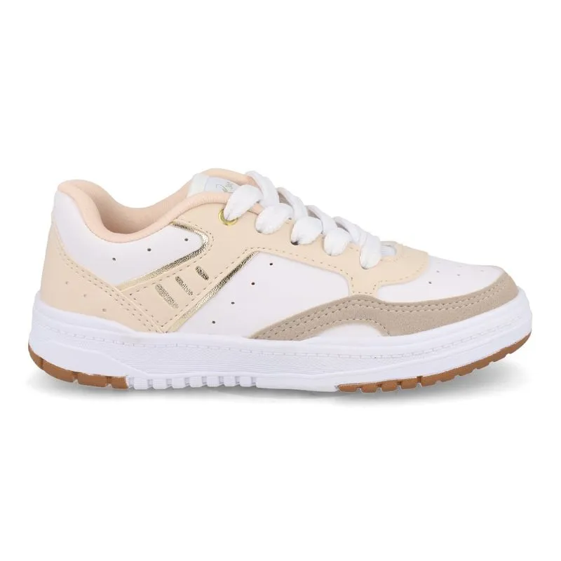 Tênis Kidy Branco Infantil Menina BRANCO/BEGE - 36