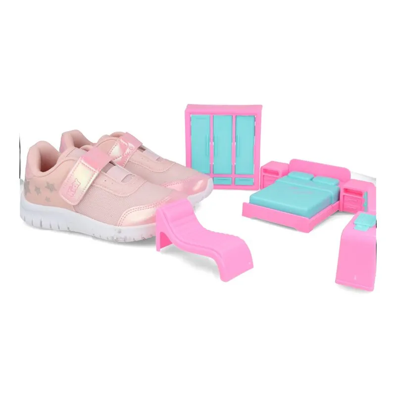 Tênis Casual Kidy Rosa Infantil + Brinquedo 29