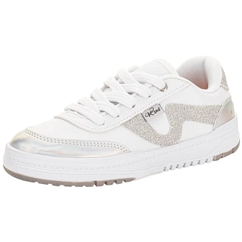 Tênis Infantil Feminino K360 Kidy 4481006 BRANCO/PRATA 35
