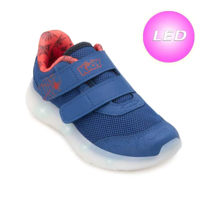 Tênis Led Kidy A-V Flex Light Infantil KD25-02002 25 / Azul/Vermelho