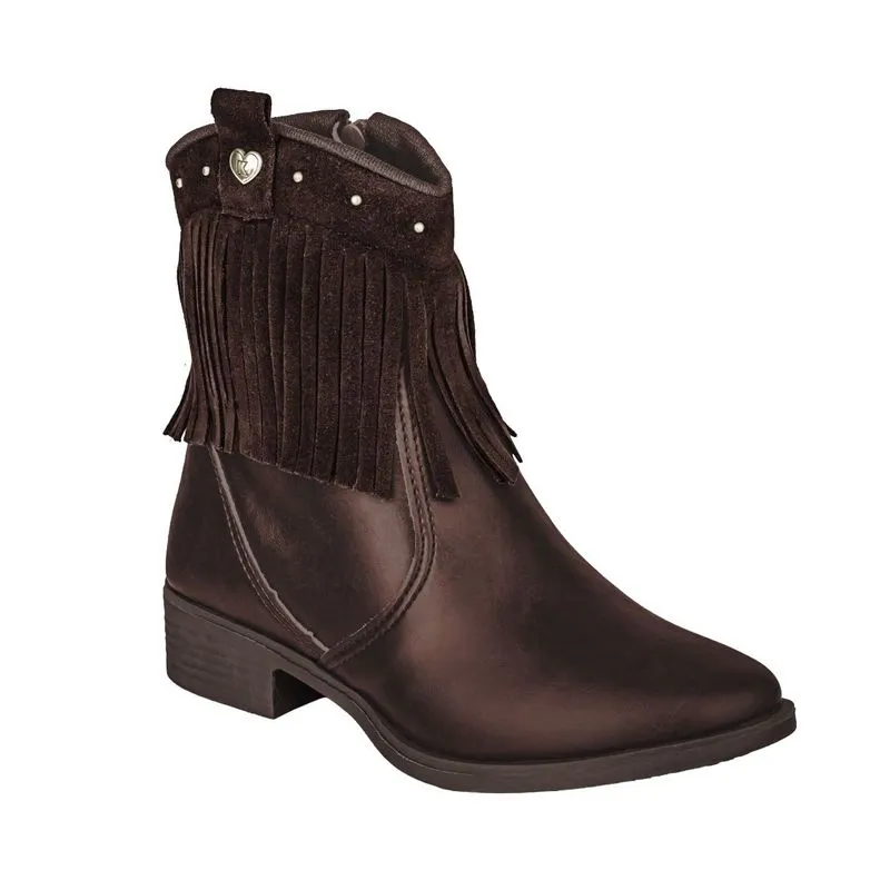 Bota Kidy Country Infantil Marrom Franjas 29