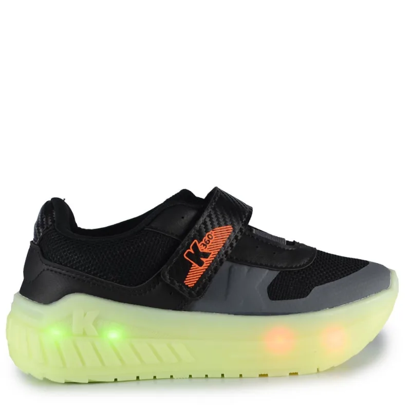 Tênis de Rodinha Infantil Kidy Masculino Veloz Roler 473-0001 5153 PTO/AMARELO 33/34