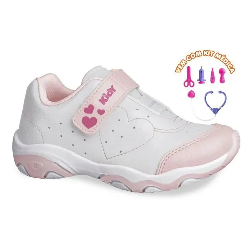 Tênis Casual Kidy Infantil Menina Branco 30