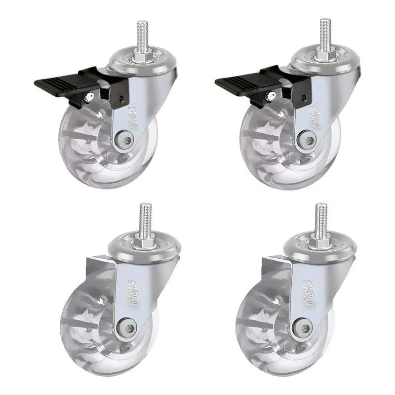 Kit 4 Rodinhas Para Moveis Com Espiga 40mm Rodízio 1,5 Poleg