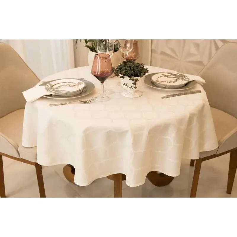 10x Toalha Mesa Impermeável 6 A 8 Lugares 2,10m Jacquard Re