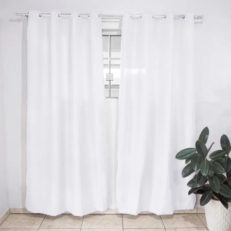 Cortina para Quarto ou Sala Sonia 280x250cm Branca