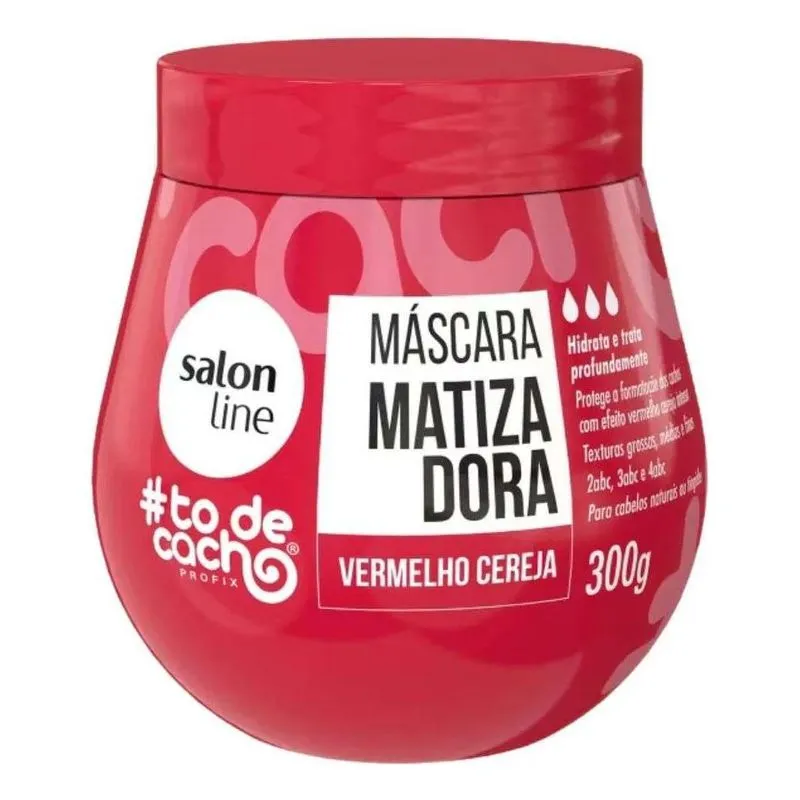 2x Máscara Matizadora Vermelho Cereja 300g Todecacho Salon L