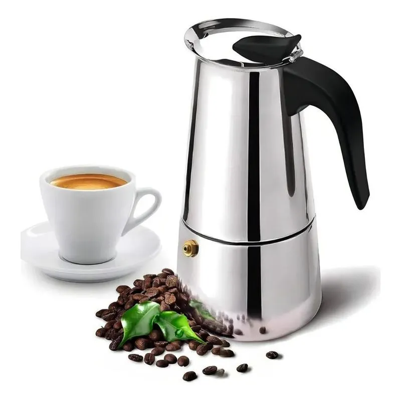 10x Cafeteira Italiana Aço Inox 500ml 9 Xicaras Café Expres