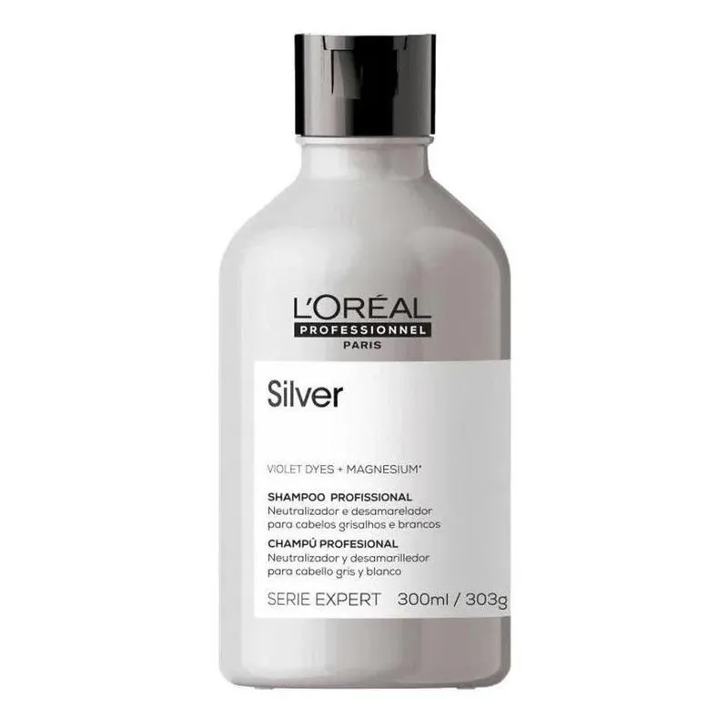 2x Shampoo Loréal Magnesium Silver 300ml