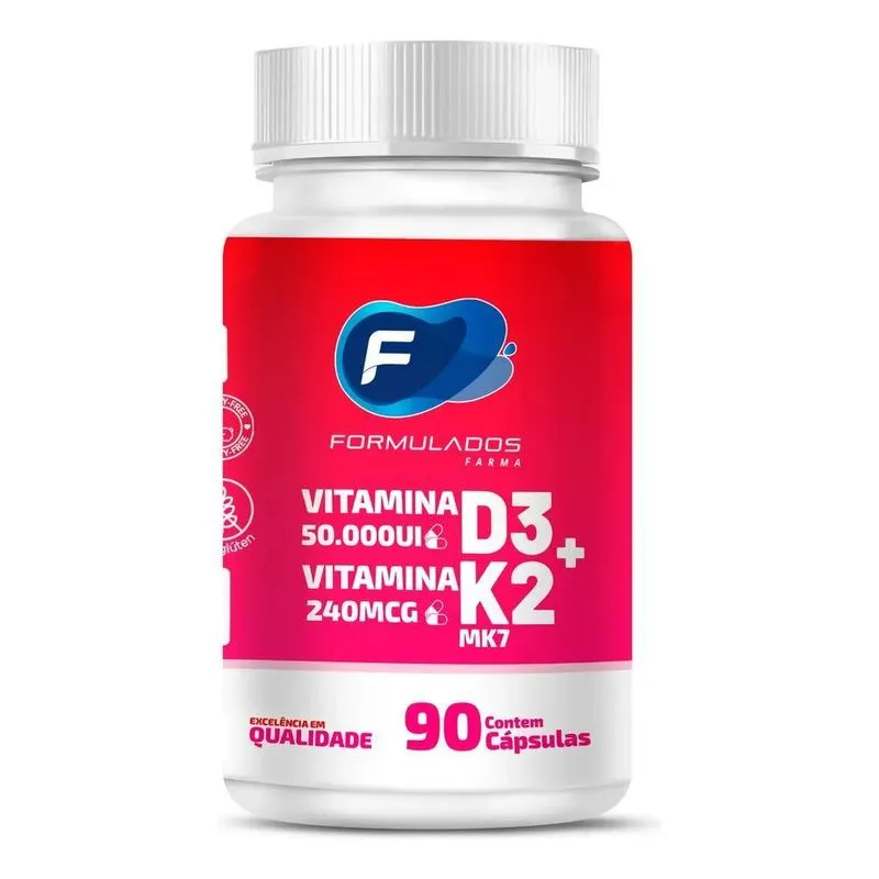 Vitamina D3 50.000ui + K2 ( Mk 7 ) 240 Mcg : 90 Caps