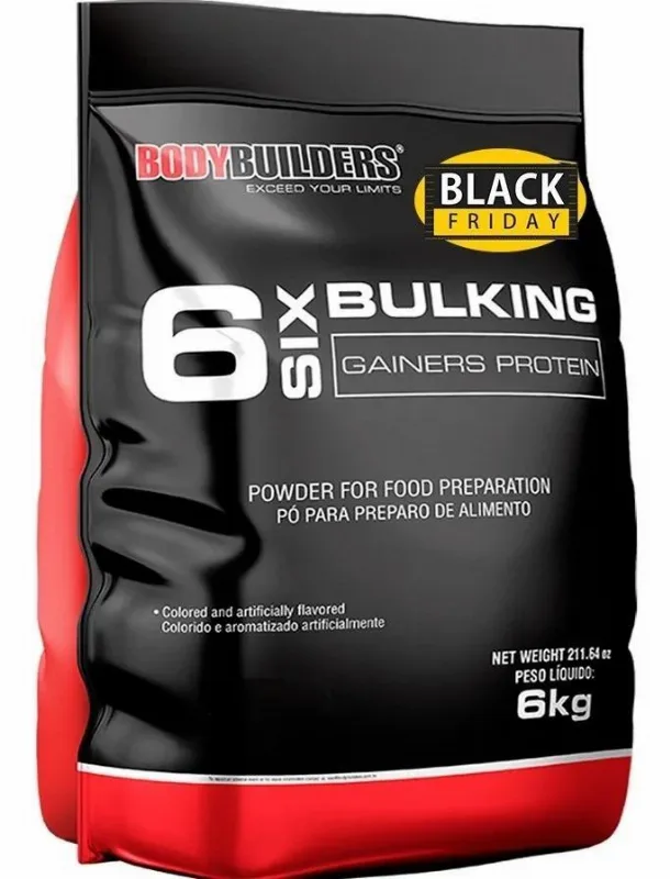 3x Hipercalórico Massa 6 Bulking 6kg Refil - Bodybuilders