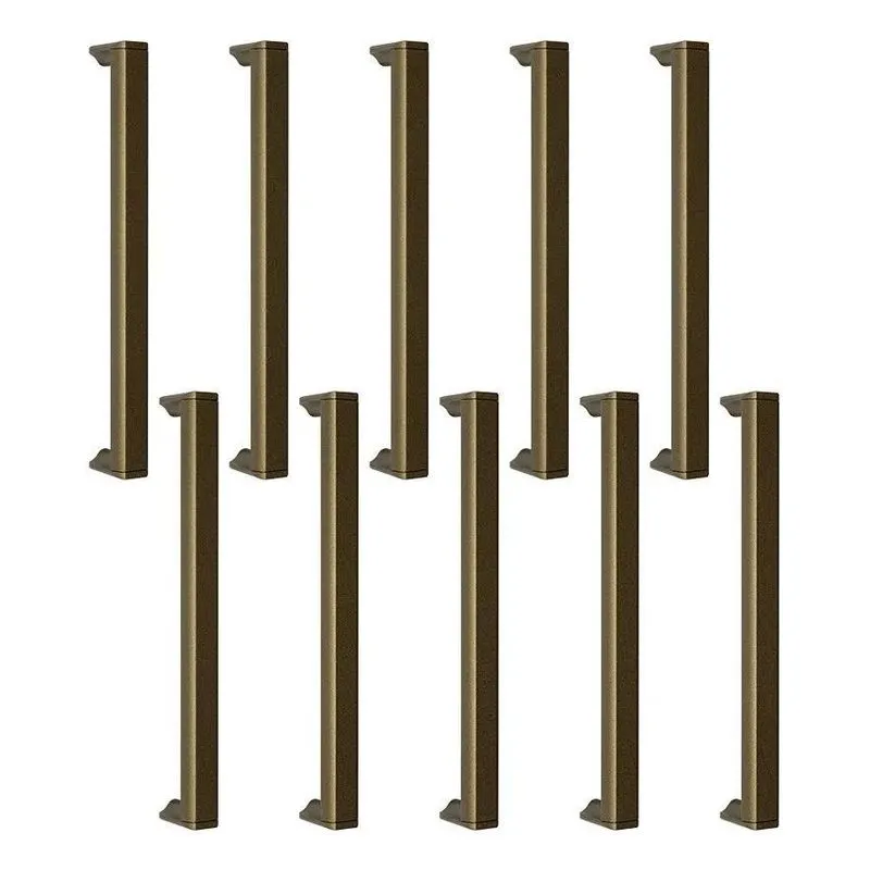10 Uni Puxador Slim Gaveta Armario Movel Alumínio Bronze Fos