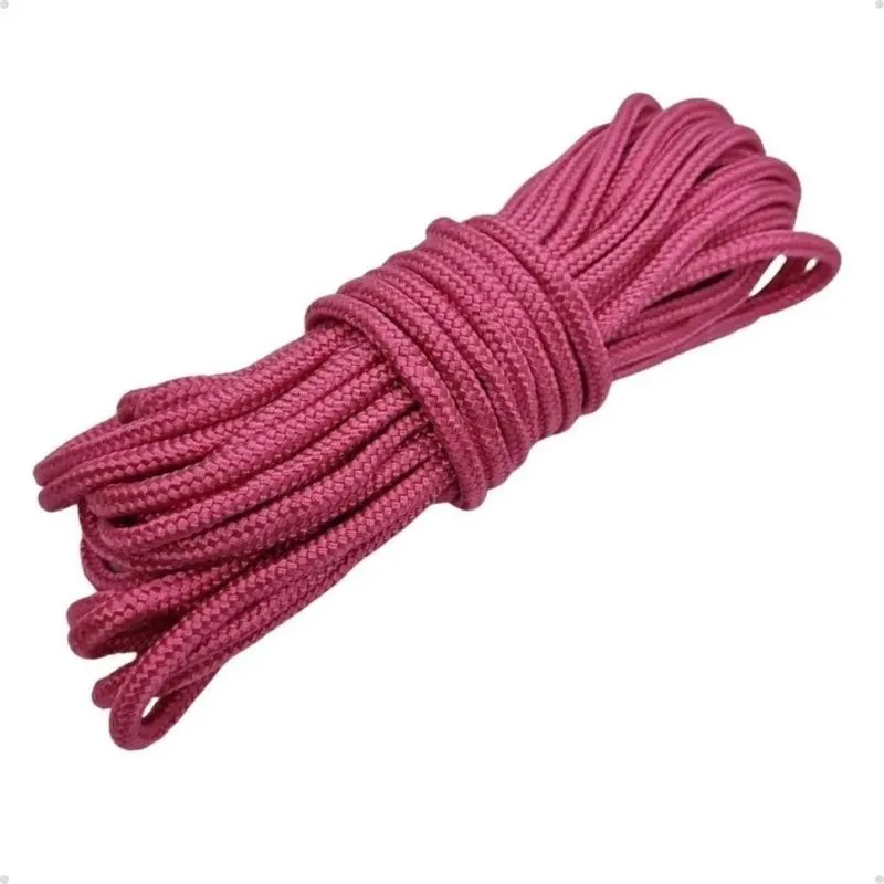 Corda Náutica De Polipropileno 6mm Rolo Com 40 Met Pink