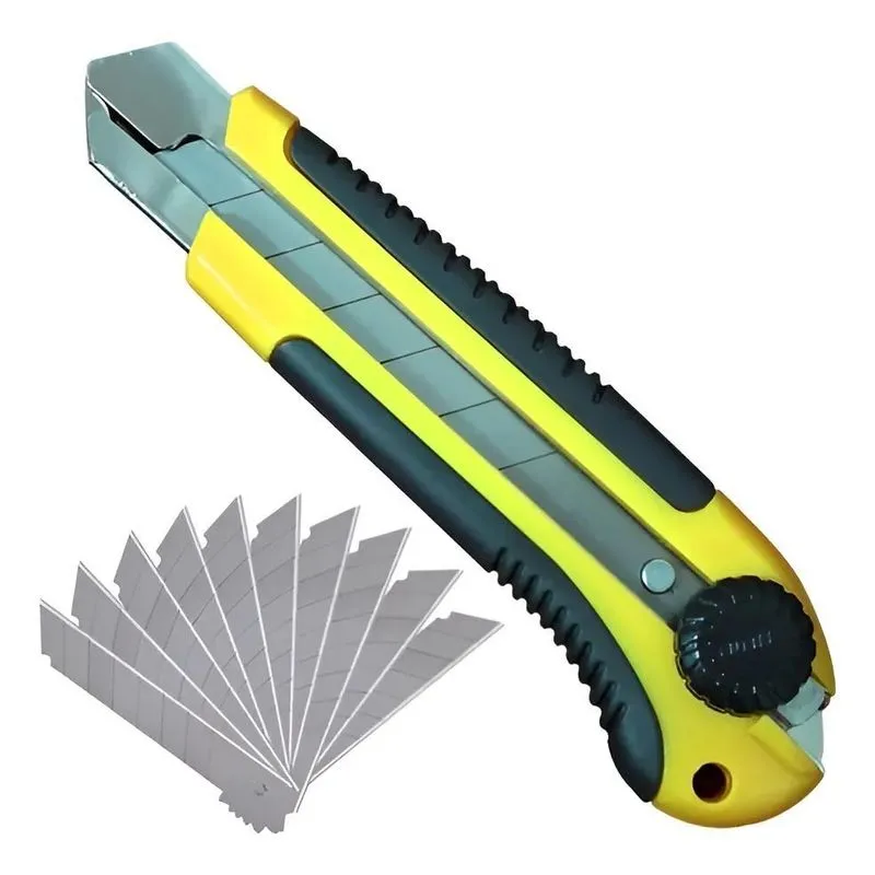 2x Estilete Profissional 18 Mm Mais 10 Lâminas