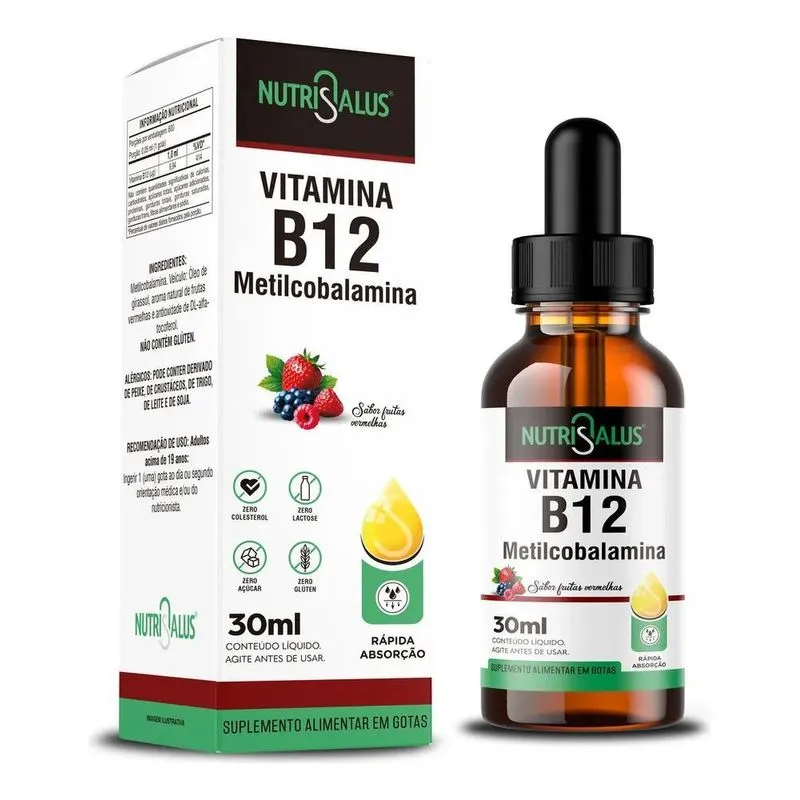 Vitamina B12 Metilcobalamina 9,94 Mcg Por Gota - 600 Doses -