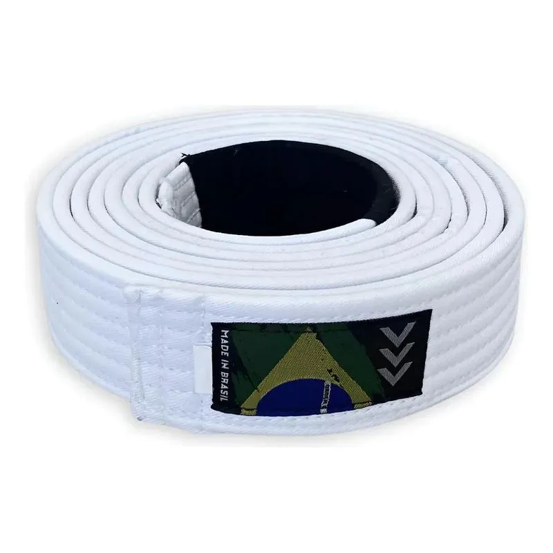 Faixa Branca De Jiu Jitsu Com Pon Branco A4