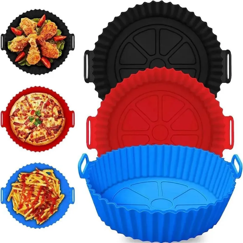 Forro Reutilizável De Silicone Para Air Fryer Sortida