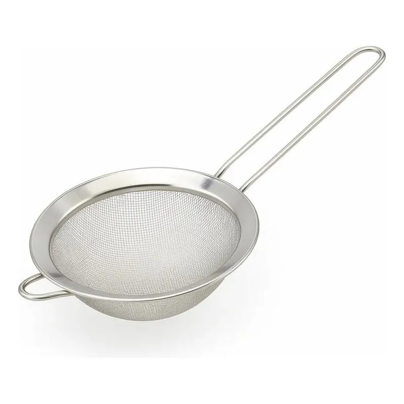 Peneiras Em Aço Inox Pequena 8 Cm Polvilhar Escorrer Massas