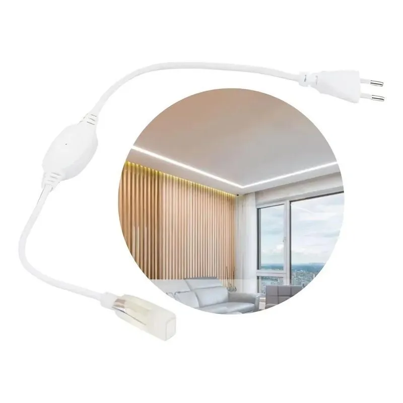 2x Fita Led Chata 3 Metros 6000k Branco Frio + Fonte Conecto