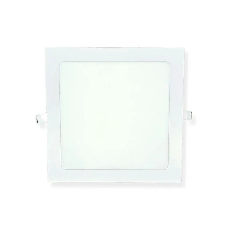 Kit 10 Paineis De Led De Embutir Quadrado 24w Branco Quente