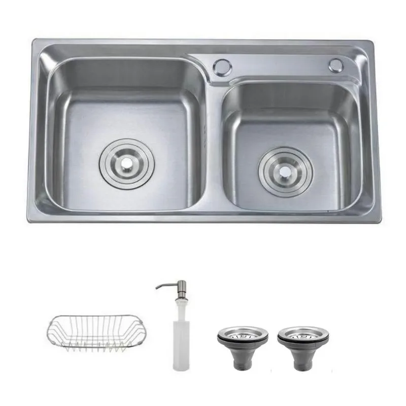 Pia Dupla de Cozinha Inox 68x39x20 Belcca PCD201-01