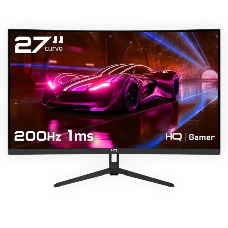 Monitor Gamer HQ Ultra 27” Curvo, 200Hz, 1ms MPRT, Full HD, FreeSync, HDMI + DisplayPort – HQ27C200