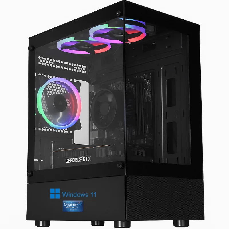 PC Gamer Skill Win Intel Core i3 8100 16GB DDR4 SSD 1TB Nvme GTX 750 4GB Windows 11 Original Preto SK-05 Bivolt