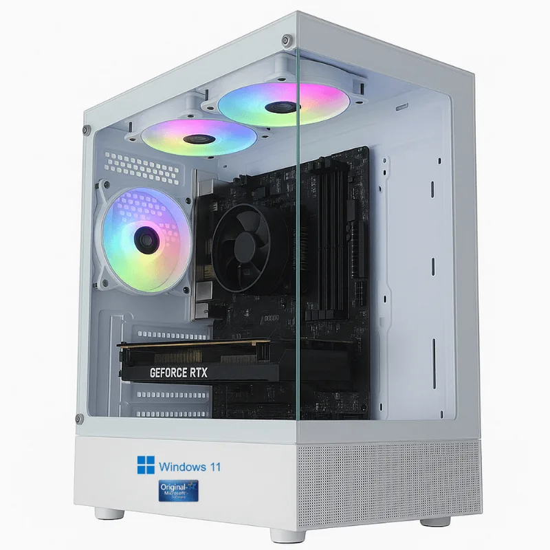 PC Gamer Skill Win Intel Core i5 11400f 16GB DDR4 SSD 1TB Nvme Geforce RTX 5060 Windows 11 Original Branco SK-72 Bivolt