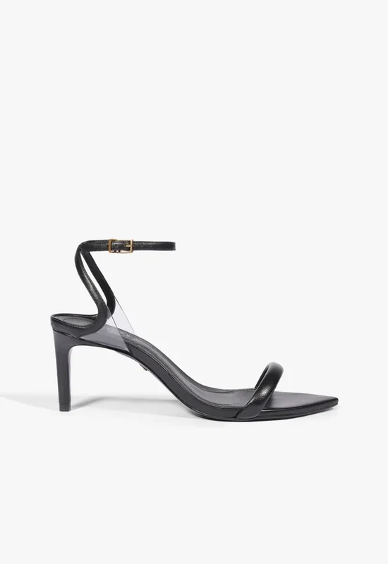 Skye Mid Leather Sandal 5.5 / Black / Leather