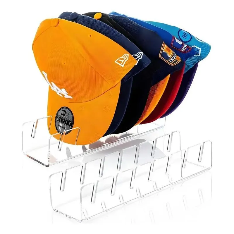 3x Suporte Organizador De Bonés Slim Em Acrílico 3mm Exposit