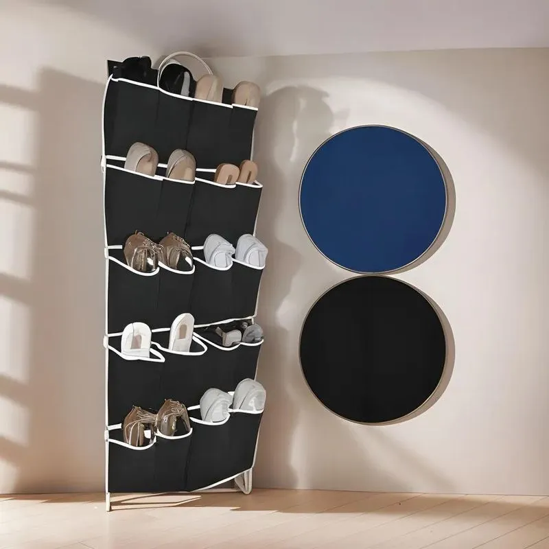 2x Organizador Sapatos Sapateira Vertical Atrás Porta 20 Bol