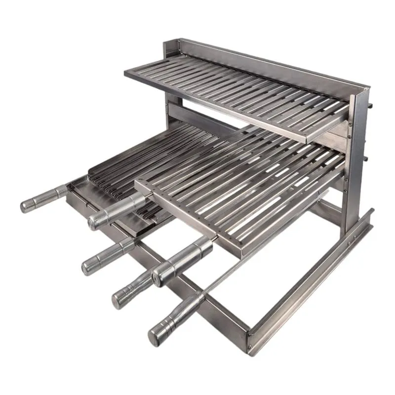 Grill Apartamento Flutuante 60x50 Grelha Uruguaia + espetos