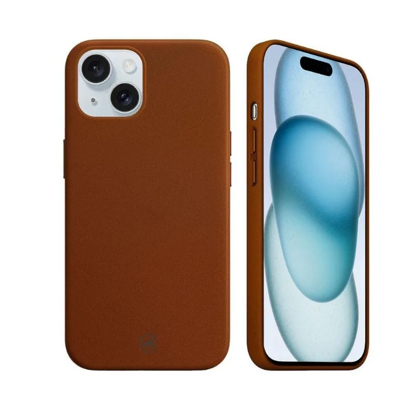 Capa Para Iphone 15 - Couro Dual Marrom - Gshield - Gshield