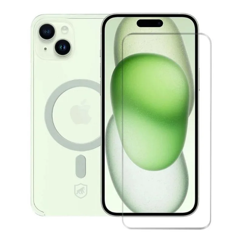 Kit Capa Magsafe Transparente E Pelicula Nano Vidro Para Iphone 15 - Gshield - Gshield