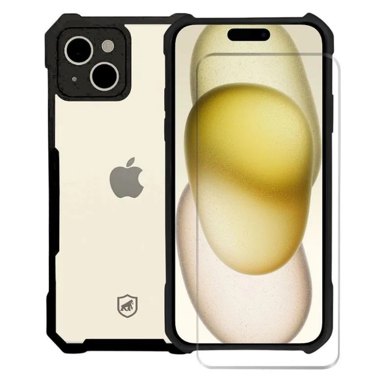 Kit Capa Dual Shock X E Pelicula Nano Vidro Para Iphone 15 - Gshield - Gshield