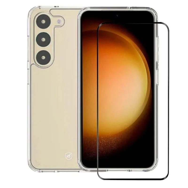 Kit Capa Clear E Película Dual Glass Para Samsung Galaxy S23 Plus - Gshield - Gshield