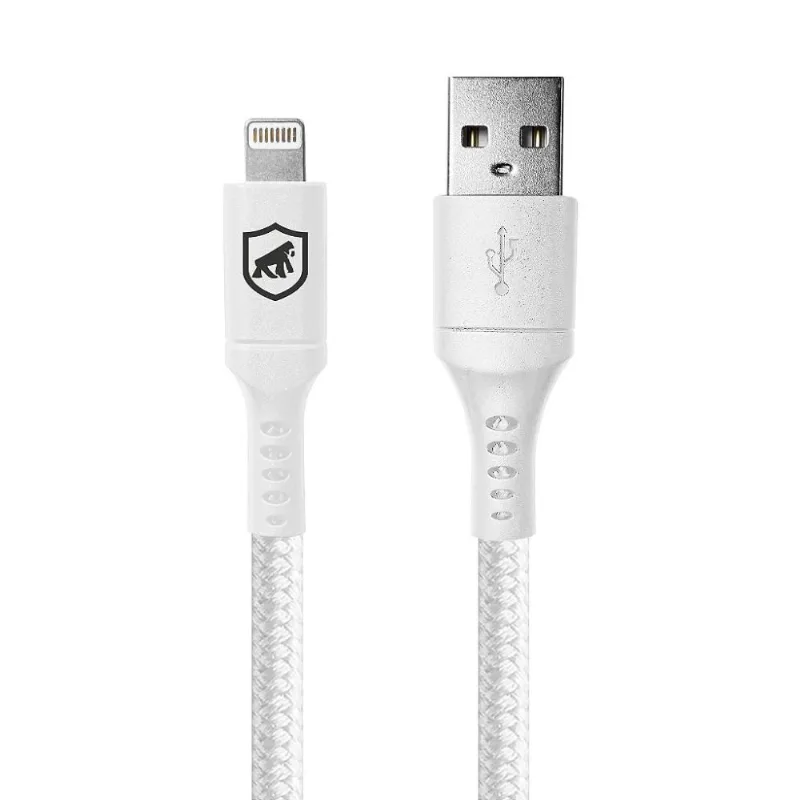 Cabo Lightning / USB-A - Survivor - Branco - 1,5M no Atacado - Caixa Fechada 10 Unidades - Gshield - Gshield
