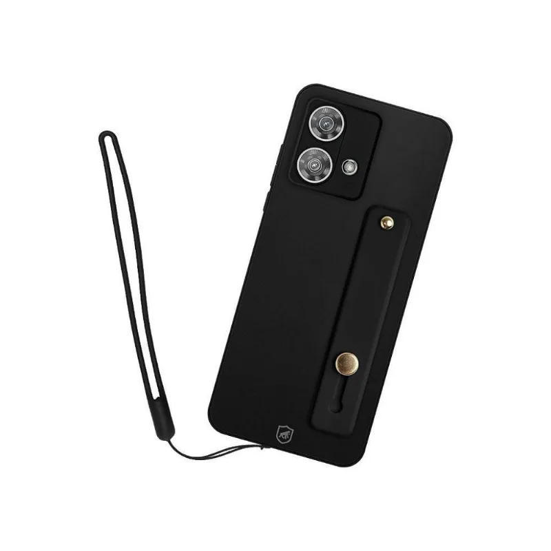 Kit Capa Silicon Veloz Para Samsung Galaxy A54 + Ring Socket + Cordão - Preto - Gshield - Gshield