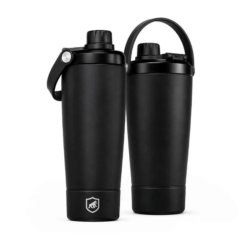 Coqueteleira Térmica Armor Quente ou Frio com Vedação Reforçada e Alça para Transporte - Preta - Gshield - Gshield