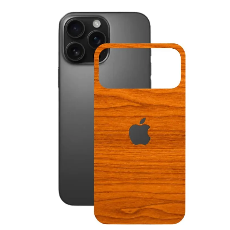 Película para iPhone 16 Pro - Traseira Efeito Madeira Clara - Gshield