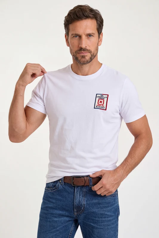CAMISETA REGULAR MALHA 192697 BRANCO / M