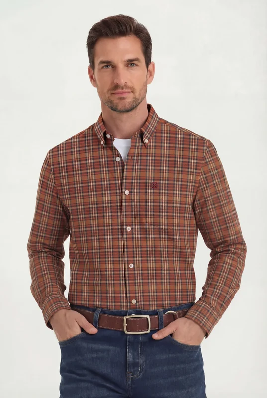 CAMISA ML REGULAR OXFORD 29746L XADREZ / P
