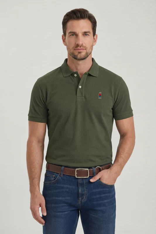 POLO REGULAR PIQUET EAGLE 6897 VERDE MILITAR / G